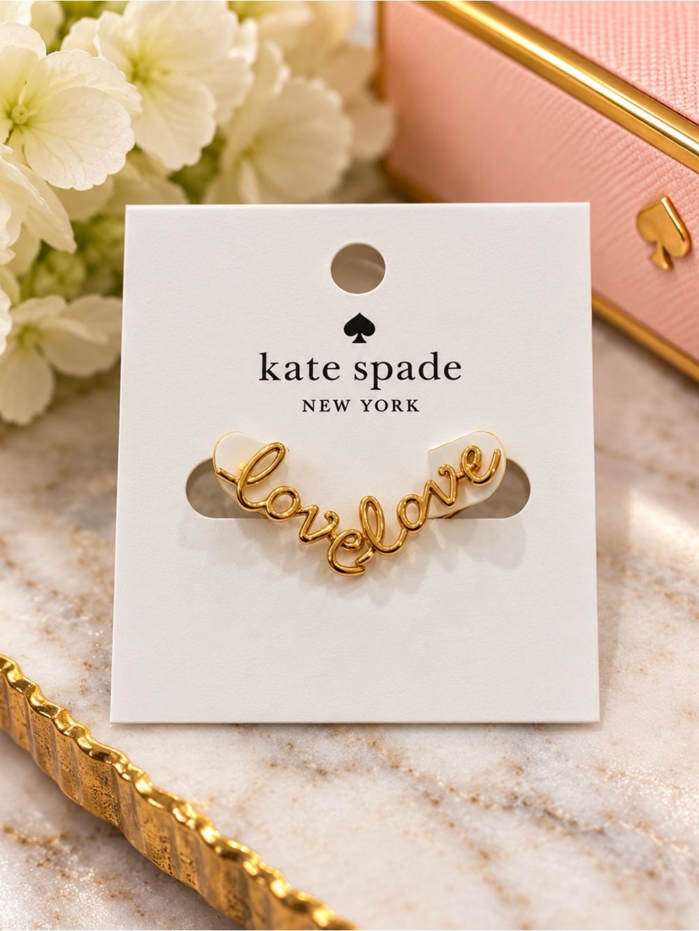 Kate Spade (NWT) Say Yes Love Earrings